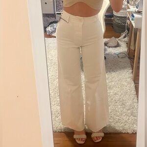 Zara White Straight Jeans — The Marine Straight
